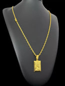 Corrente Cadeado 3mm + Pingente Jesus 3D Placa