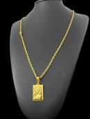 Corrente Cadeado 3mm + Pingente Jesus 3D Placa