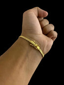Corrente + Pulseira Grumet Laminado 4mm (Fecho Duplo)