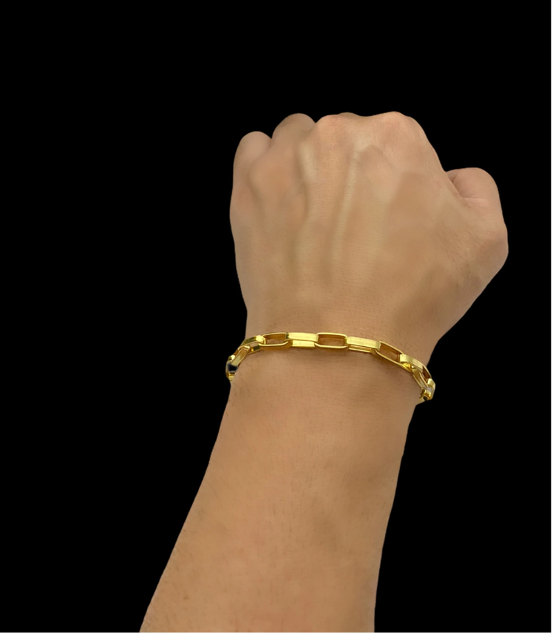 Pulseira Tijolinho 6mm (Fecho Duplo)