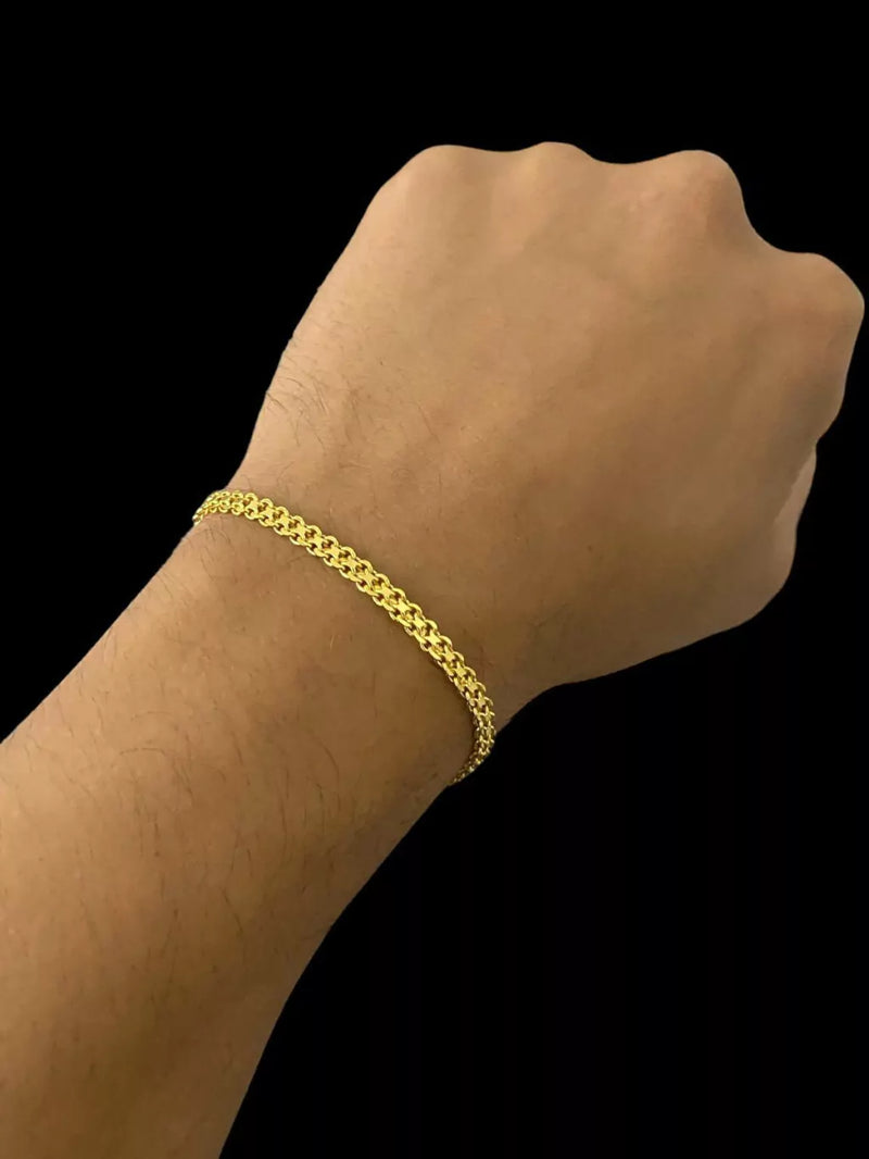 Pulseira Cadeado Duplo 3mm (Fecho Duplo)