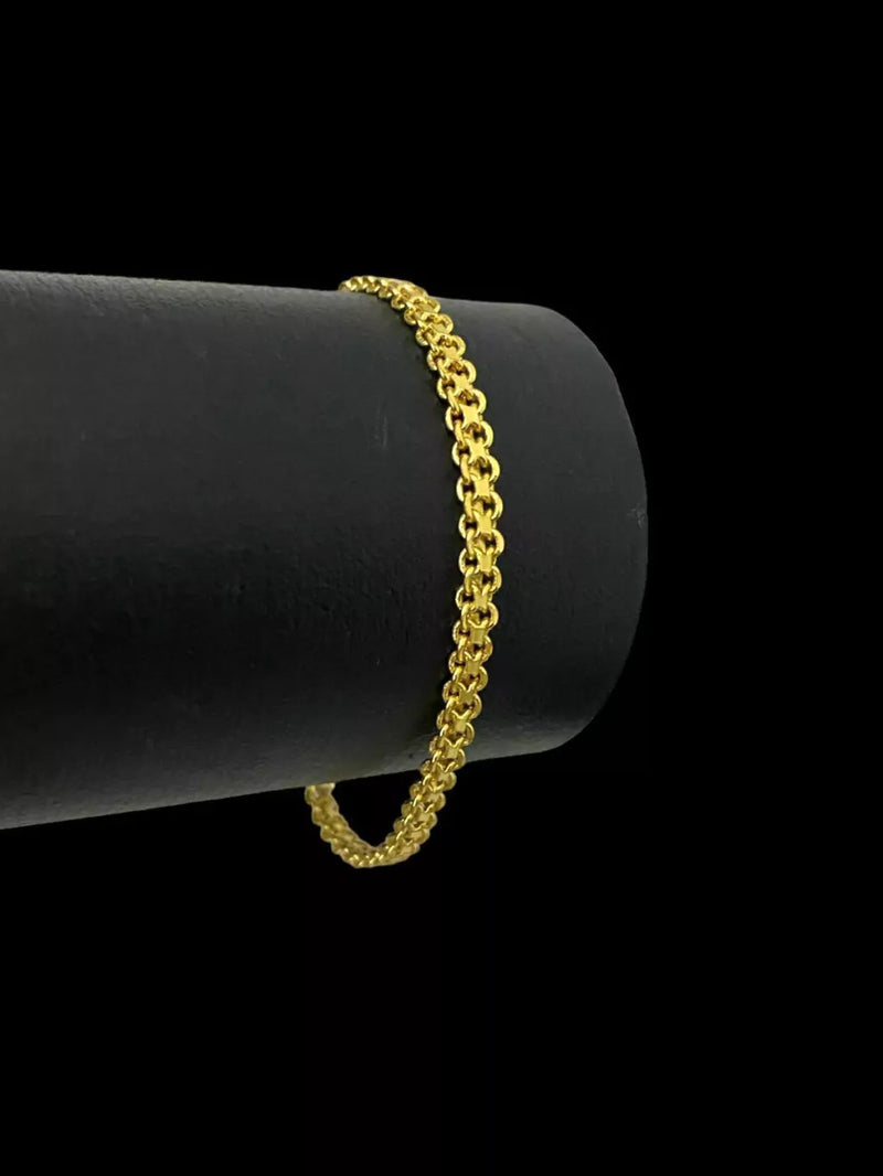 Pulseira Cadeado Duplo 3mm (Fecho Duplo)