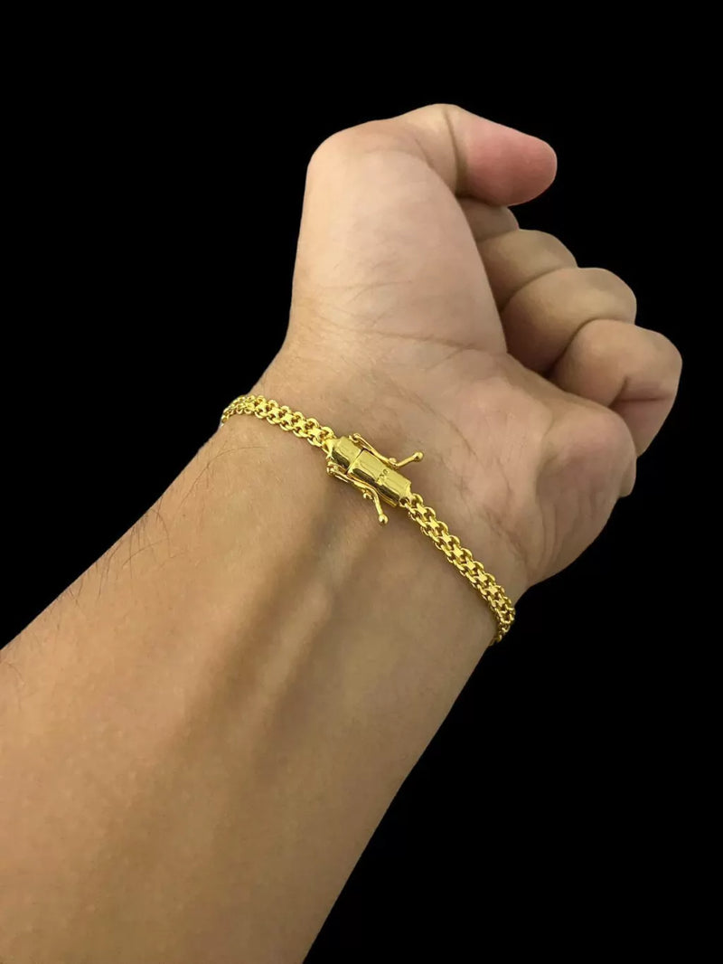 Pulseira Cadeado Duplo 3mm (Fecho Duplo)