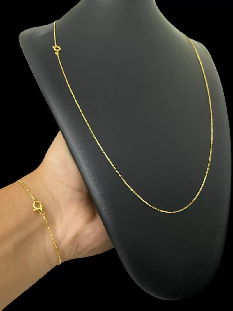 Corrente + Pulseira Veneziana 1mm